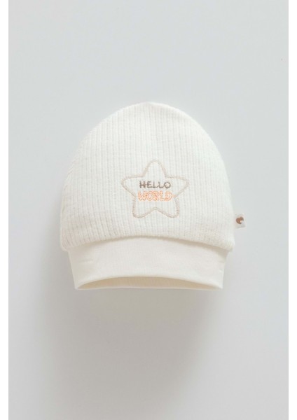 Color World Nakışlı Erkek Triko Bere - Caramell - SPE1988 - Krem - 9 - 12 Ay - SPE1988-KREM-9 - 12 Ay Krem