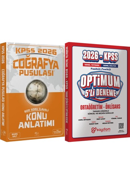 2026 Kpss Coğrafya Pusulası Soru Bankası - Optimum 5 Deneme