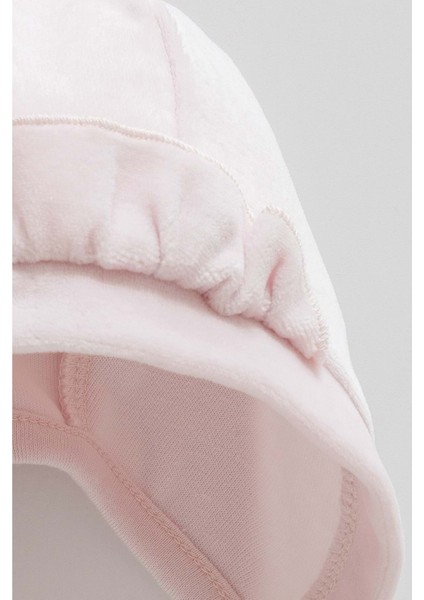 Mıddle Castle Irfır Detaylı Kadife Şapka - Caramell - SPK2149 - Pudra - 3 - 6 Ay - SPK2149-PUDRA-3 - 6 Ay Pudra fiyatları