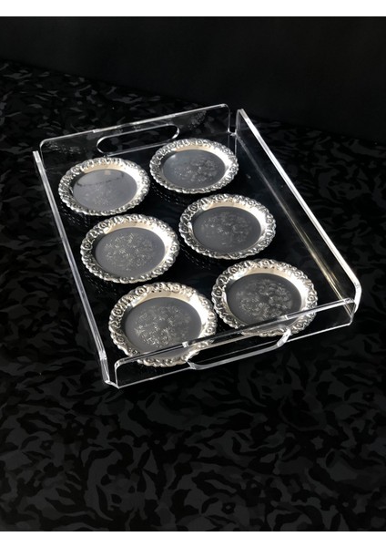 Premium Şeffaf Pleksi Sunum ve Dekorasyon Kahve ve Ikram Tepsisi - 36X26 cm modelleri