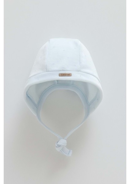 Star Poınt Bağcıklı Şapka - Caramell - SPE2160 - Mavi - 9 - 12 Ay - SPE2160-MAVI-9 - 12 Ay Mavi