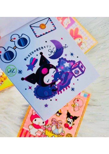 Kuromi My Melodi Kawaii Sanrio 1 Adet Mini Sticker Defter Seti 150 Adet Sticker fiyatları