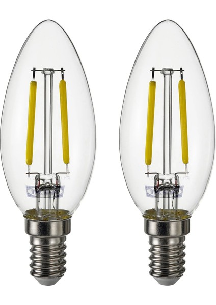 Solhetta LED Ampul E14 Işık Rengi Sıcak Beyaz 2700 Kelvin 250 Lm 2 Adet