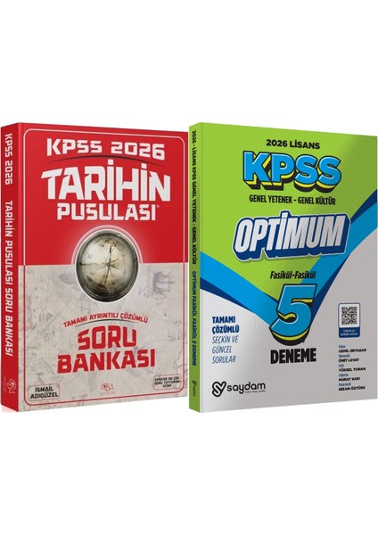 2026 Kpss Tarihin Pusulası Soru Bankası - Lisans Optimum 5 Deneme