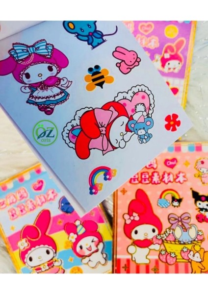 Kuromi My Melodi Kawaii Sanrio 1 Adet Mini Sticker Defter Seti 150 Adet Sticker fırsatları