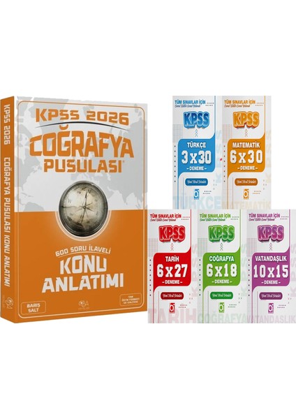 2026 Kpss Coğrafya Pusulası Soru Bankası - 5 Ders 31 Deneme