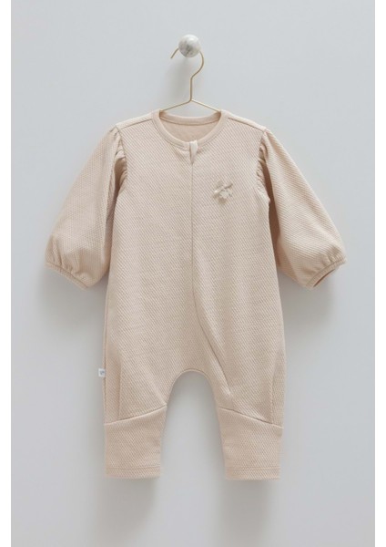 Love Feel Balon Kollu Tulum - Caramell - TK1995 - Bej - 3 - 6 Ay - TK1995-BEJ-3 - 6 Ay Bej