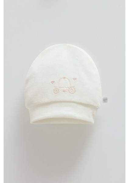 Mıddle Castle Nakışlı Kız Kadife Bere - Caramell - SPK2150 - Ekru - 9 - 12 Ay - SPK2150-EKRU-9 - 12 Ay Ekru