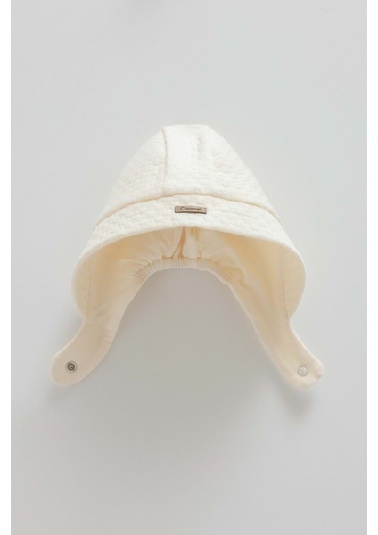 Love Hugs Çıtçıtlı Şapka - Caramell - SPK2038 - Ekru - 6 - 9 Ay - SPK2038-EKRU-6 - 9 Ay Ekru