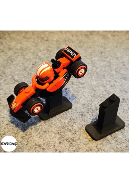 71049 - Mini F1 Koleksiyonluk Yarış Arabaları 3'lü Sergi Standı