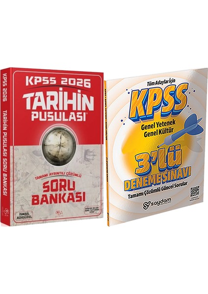 2026 Kpss Tarihin Pusulası Soru Bankası - 3 Deneme