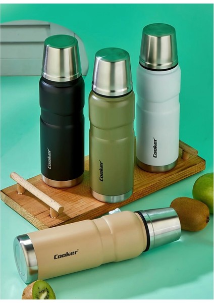 0.5lt Hunter Termos Paslanmaz Çelik - Sızdırmaz Kapak = Bardak (4887)