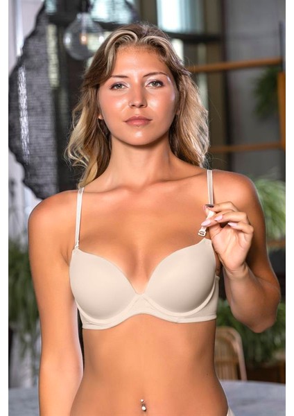 Günlük Kullanıma Uygun Double Destekli Sütyen Ten (TRK1470)