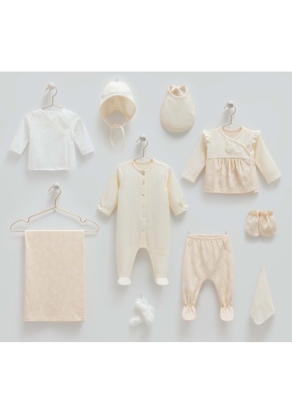 Tıny Lace 10LU Hastane Çıkışı - Caramell - ZK1911 - Bej - 0 - 3 Ay - ZK1911-BEJ-0 - 3 Ay Bej