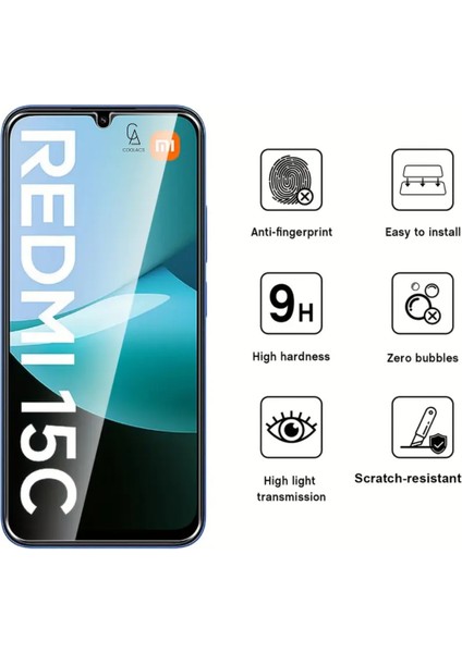 Xiaomi Redmi 15C ile Uyumlu Kılıf Esnek Premium Telefon Kılıfı ve Temperli Cam Ekran Koruyucu fırsatları