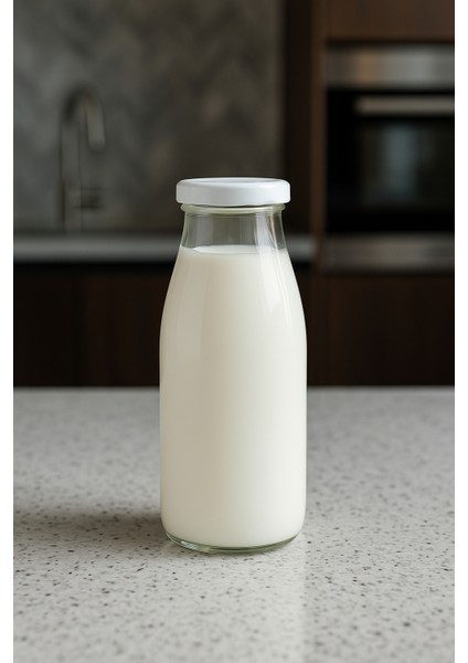 2 Adet Plastik Kapaklı 500 ml Sürahi Süt, Ayran, Su, Limonata Meşrubat Şişesi Cam Şişe 500CC modelleri