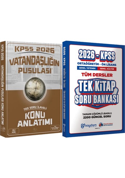 2026 Kpss Vatandaşlığın Pusulası Soru Bankası - Ortaöğretim Ön Lisans Tek Kitap Soru