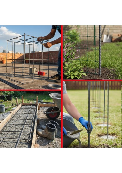 6 Adet 8 mm x 1.5 Metre Kaynaklanabilir Demir Çubuk – Çok Amaçlı Kullanım Için modelleri