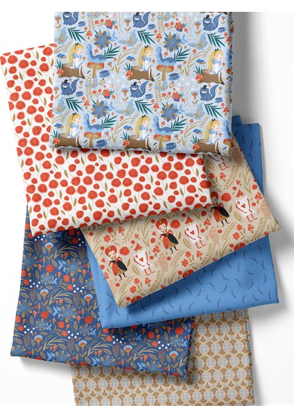%100 Pamuk Saten Kumaş Panel – 6 Desenli Dijital Baskılı Tek Parça Patchwork Kumaş | 140 G/m², 155×100 cm fiyatları