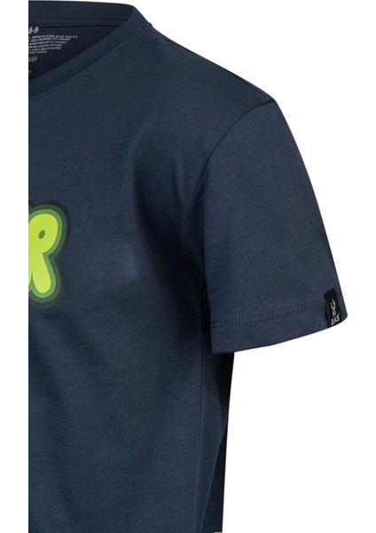 Aja Çocuk Baskılı T-Shirt Lacivert 214