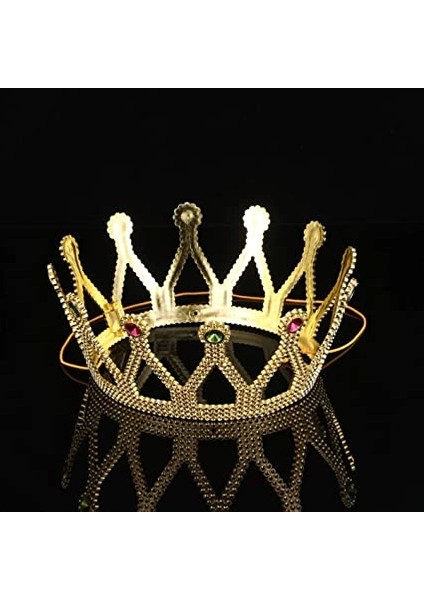 Rönesans Kostümlü Kraliyet Ortaçağ Altın Gold Kraliçe Prenses Tacı - Lisinya