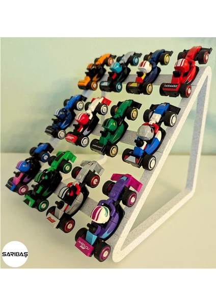 Yapım Oyuncakları 71049 - Koleksiyonluk Minifigür F1 Yarış Arabaları - 12'li Sergi Standı modelleri