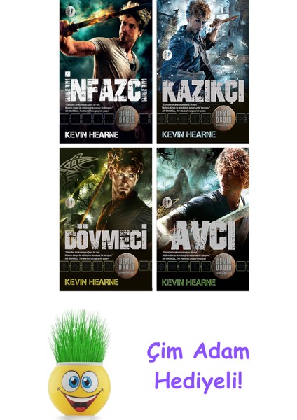 Kevin Hearne 4 Kitap Seti + Çim Adam Hediye