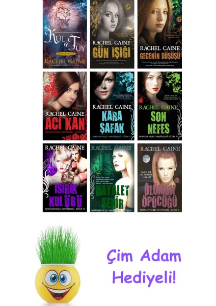 Rachel Caine 9 Kitap Seti + Çim Adam Hediye