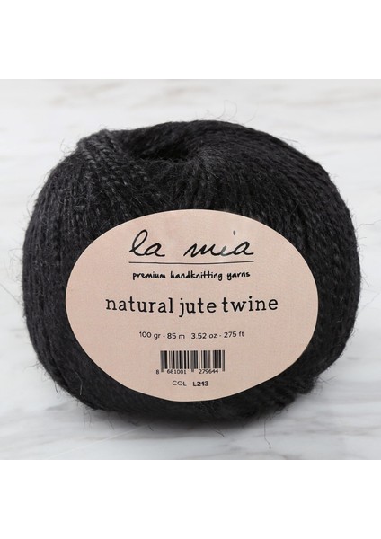La Mia Natural Jute Twine 100 gr Siyah Jüt Ip - L213 - 34104