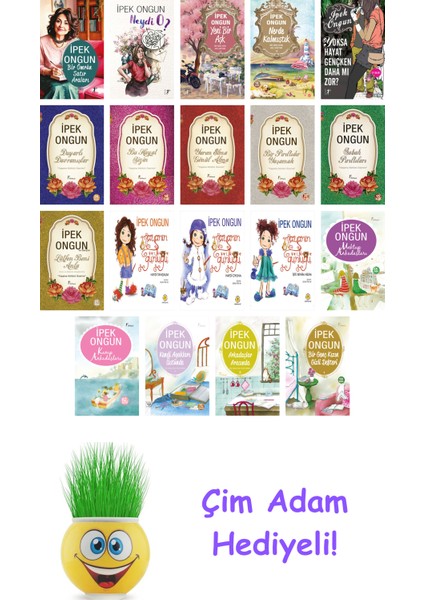 Ipek Ongun 19 Kitap Seti + Çim Adam Hediye