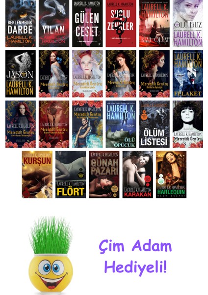Laurell K. Hamilton 23 Kitap Seti + Çim Adam Hediye