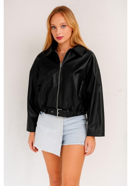 Pb Oversize Bomber Deri Ceket fiyatları