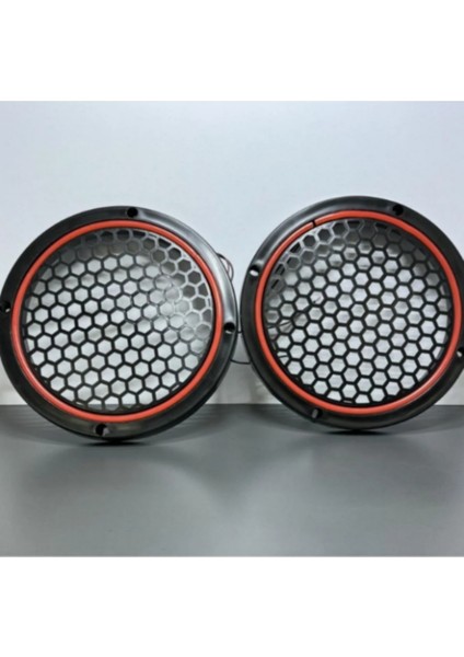20 cm Oto Petek Desenli Neon Mid Kasnağı Kırmizi Takım