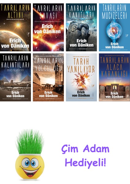 Erich Von Daniken 8 Kitap Seti + Çim Adam Hediye