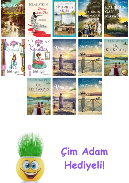 Iclal Aydın 13 Kitap Seti + Çim Adam Hediye