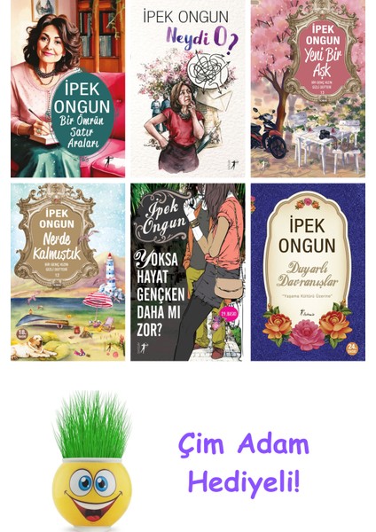 Ipek Ongun 6 Kitap Seti + Çim Adam Hediye