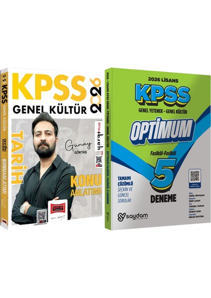 2026 Kpss Tarih Konu Anlatımı (Günay Göktaş) - Lisans Optimum 5 Deneme