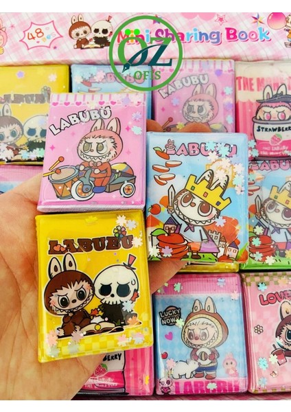 Labubu Kawai 1 Adet Mini Sulu Sticker Defter Labubu Defter