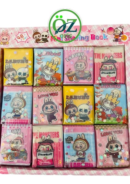 Labubu Kawai 1 Adet Mini Sulu Sticker Defter Labubu Defter modelleri