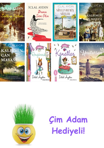 Iclal Aydın 8 Kitap Seti + Çim Adam Hediye