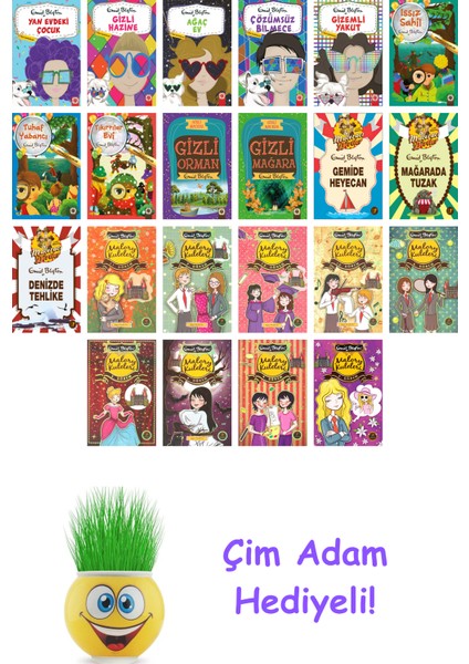 Enid Blyton 22 Kitap Seti + Çim Adam Hediye