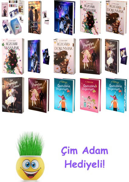 K. Kübra Berk 15 Kitap Seti + Çim Adam Hediye