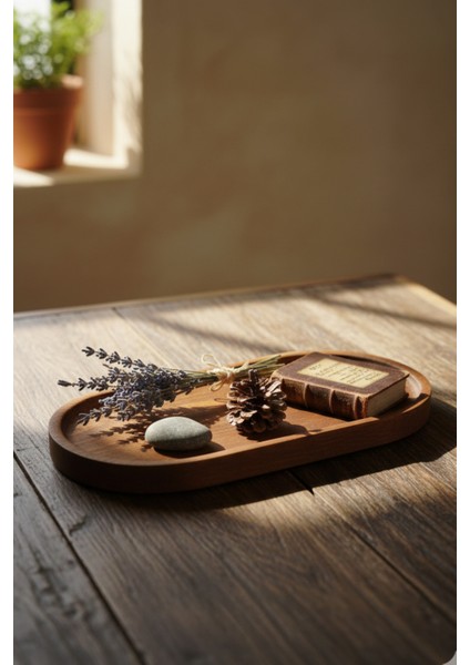 Doğal Ahşap Stant Oval Sunum ve Servis Tepsisi Yağdanlık Altlığı (21X11 Cm) fiyatları