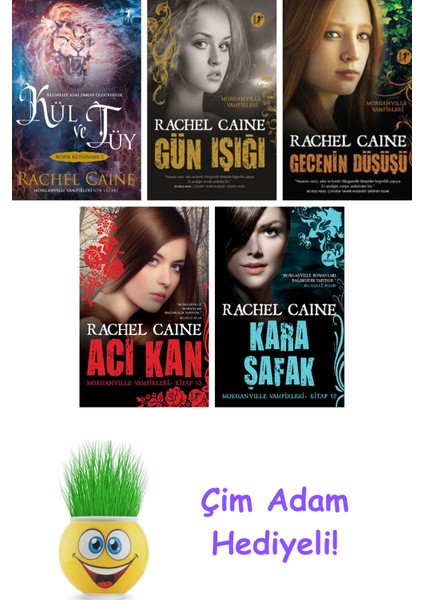 Rachel Caine 5 Kitap Seti + Çim Adam Hediye