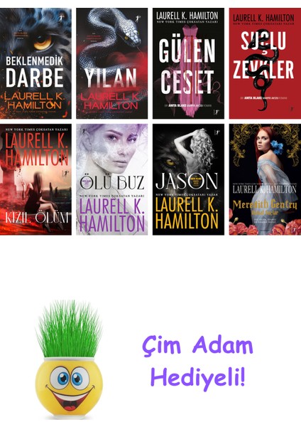 Laurell K. Hamilton 8 Kitap Seti + Çim Adam Hediye