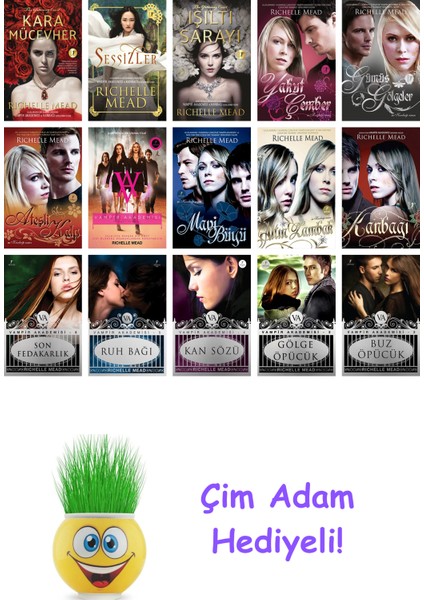 Richelle Mead 15 Kitap Seti + Çim Adam Hediye