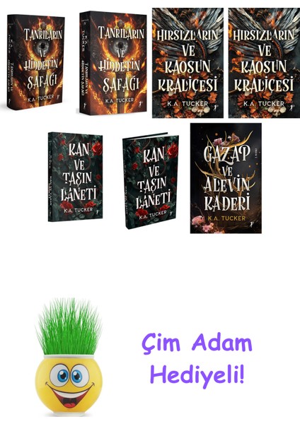 K. A. Tucker 7 Kitap Seti + Çim Adam Hediye