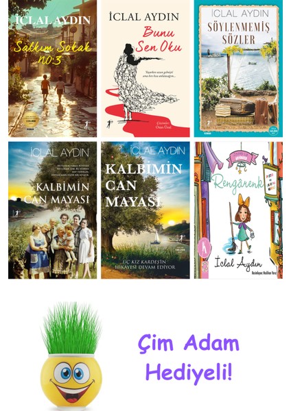 Iclal Aydın 6 Kitap Seti + Çim Adam Hediye