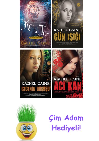 Rachel Caine 4 Kitap Seti + Çim Adam Hediye