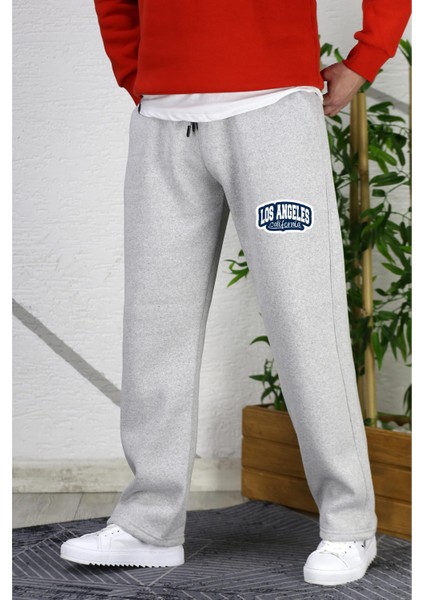 Erkek 3 Iplik Baskılı Baggy Eşofman Altı